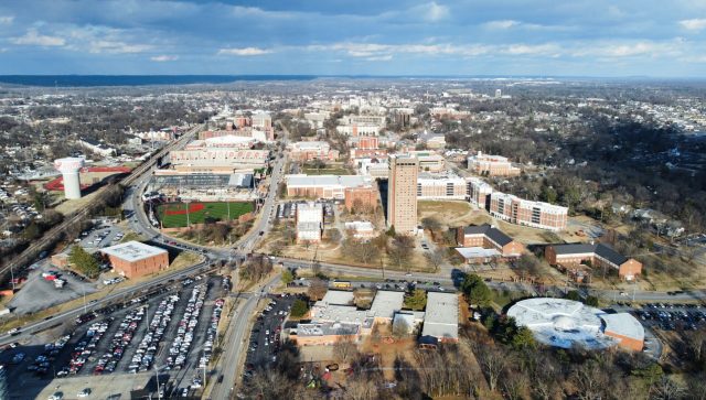 The campus of Western Kentucky University as of January 2025.